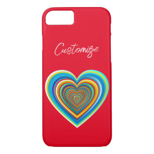 Multi-colour Valentine Heart Thunder_Cove iPhone 8/7 Case