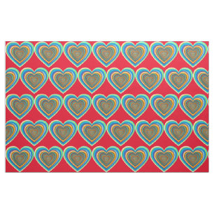 Multi-colour Valentine Heart Thunder_Cove  Fabric