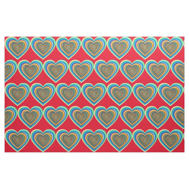 Multi-colour Valentine Heart Thunder_Cove  Fabric (Fat Quarter)