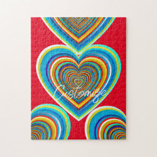 Multi-colour Valentine Heart Thunder_Cove Jigsaw Puzzle