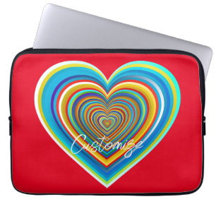 Multi-colour Valentine Heart Thunder_Cove Laptop Sleeve