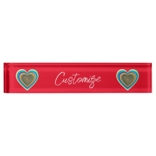 Multi-colour Valentine Heart Thunder_Cove  Nameplate