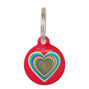Multi-colour Valentine Heart Thunder_Cove Pet Tag