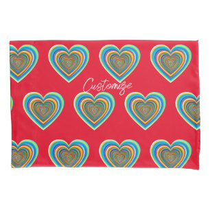 Multi-colour Valentine Heart Thunder_Cove Pillowcase