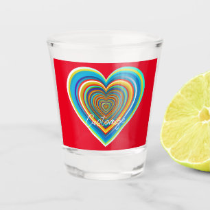 Multi-colour Valentine Heart Thunder_Cove Shot Glass