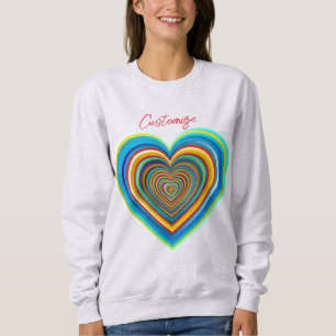 Multi-colour Valentine Heart Thunder_Cove Sweatshirt