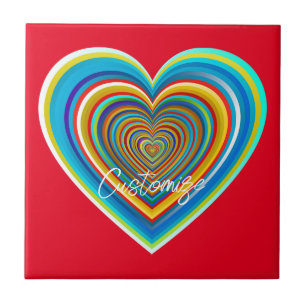 Multi-colour Valentine Heart Thunder_Cove Tile