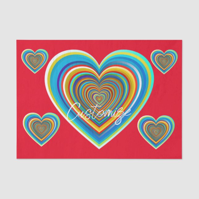 Multi-colour Valentine Heart Thunder_Cove Tissue Paper (Front)