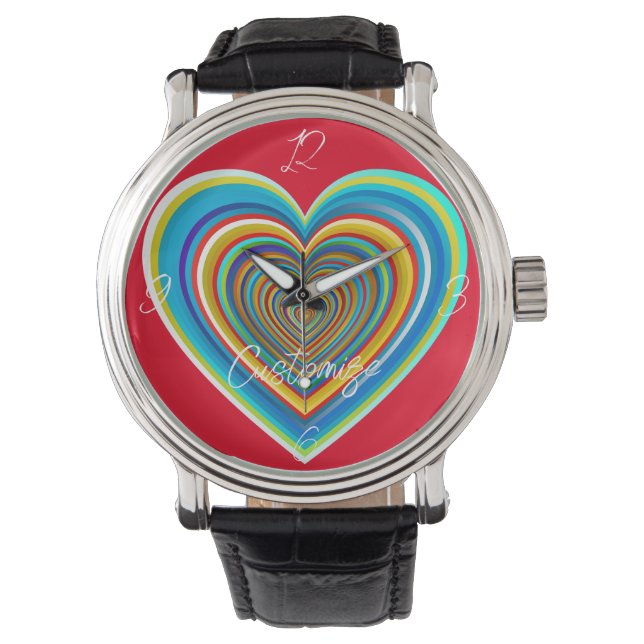 Multi-colour Valentine Heart Thunder_Cove Watch (Front)