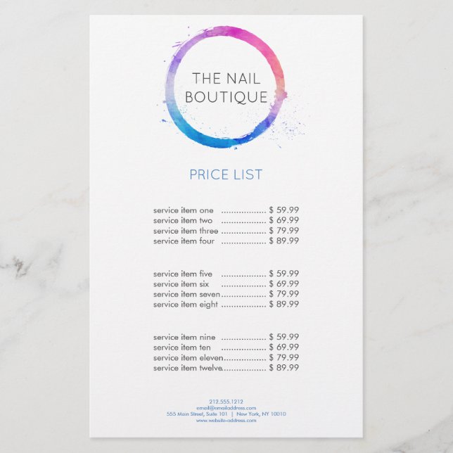 Multi-Colour Watercolor Painted Circle Logo Flyer (Front)