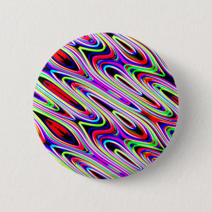 Multi Colour Wave Abstract Pattern 6 Cm Round Badge