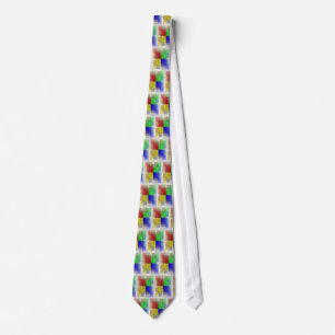 Multi-Colour Woodgrain Blocks Tie