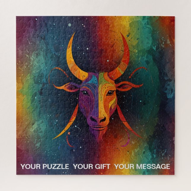 Multi Coloured Abstract Celestial Zodiac  Jigsaw Puzzle (Vertical)