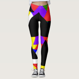 Multi-Coloured Abstract Leggings