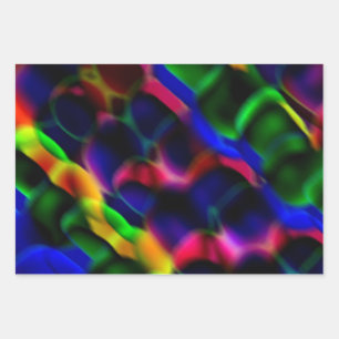 Multi-coloured Abstract Paper Wrapping Paper Set