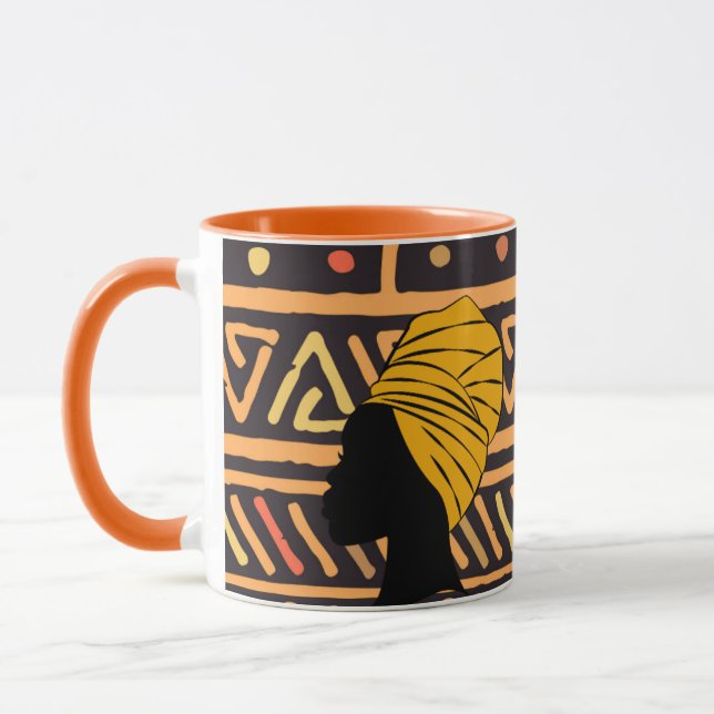 Multi-coloured African Print Mug (Left)