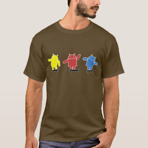 Multi Coloured Android Skateboarder T-Shirt