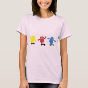 Multi Coloured Android Skateboarder T-Shirt