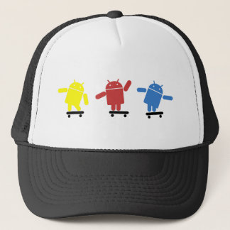 Multi Coloured Android Skateboarder Trucker Hat