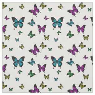 Multi coloured Butterfies, Swallow tail Butterfly Fabric