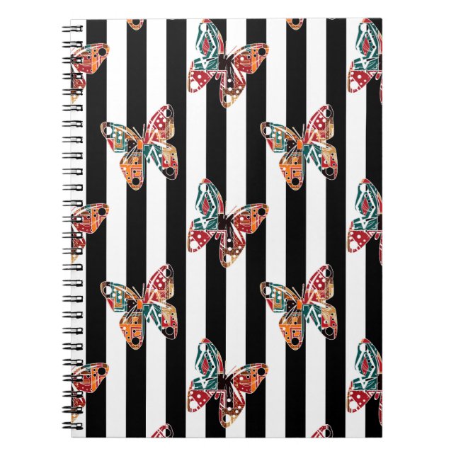Multi-coloured butterfly notebook (Front)