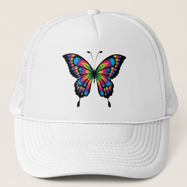 Multi Coloured Butterfly Trucker Hat (Front)