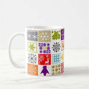 Multi-coloured Christmas Coffee Mug