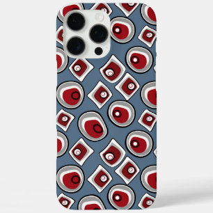 Multi-coloured circles and rings retro sixties iPhone 16 pro max case