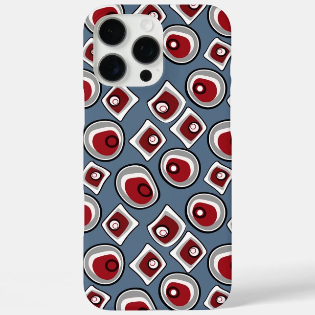 Multi-coloured circles and rings retro sixties Case-Mate iPhone case (Back)