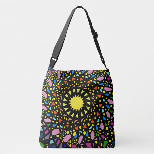 Multi-Coloured Confetti Sun Tote Bag by Joya Eve (Back)