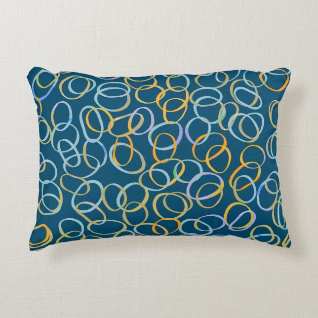 Multi Coloured Cool Abstract Pattern Outdoor Pillo Decorative Cushion (Front)
