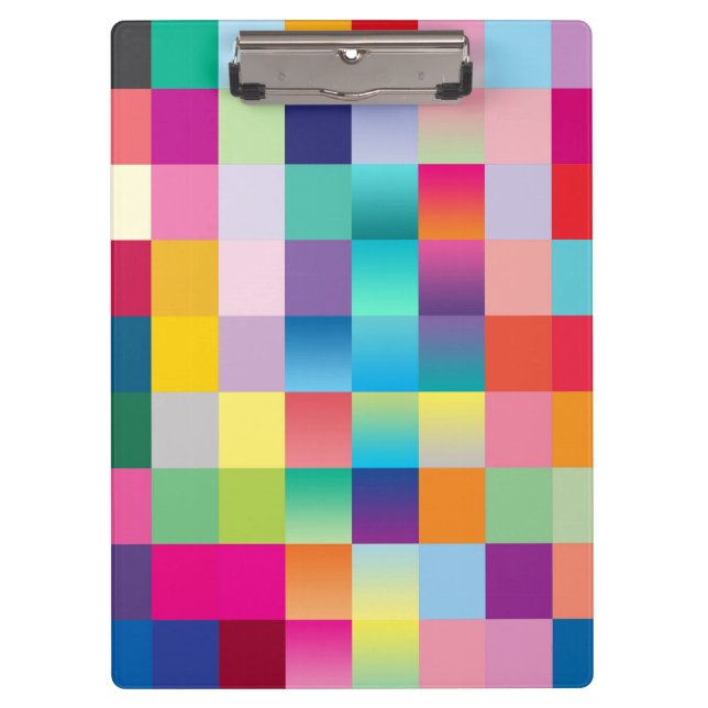 “Multi Coloured Design” Clipboard (Front)