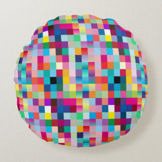 Multi Coloured Design Round Cushion