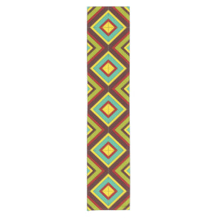 Multi-Coloured Diagonal Stripes Short Table Runner