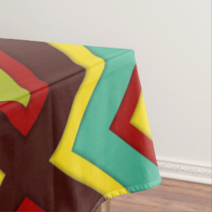 Multi-Coloured Diagonal Stripes Tablecloth