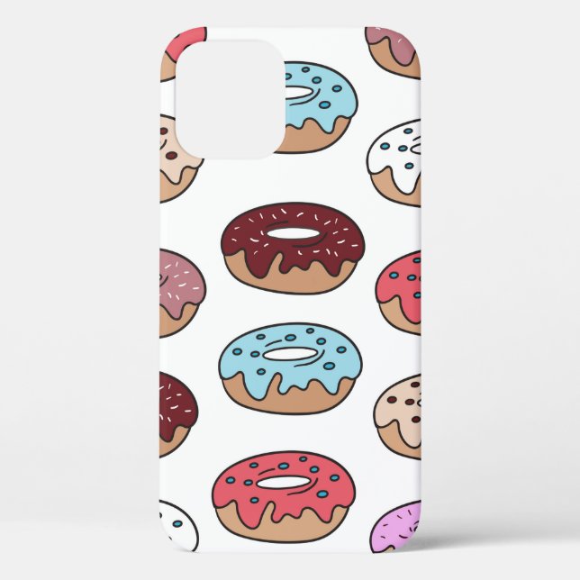 Multi-coloured doughnuts hand drawn seamless patte Case-Mate iPhone case (Back)
