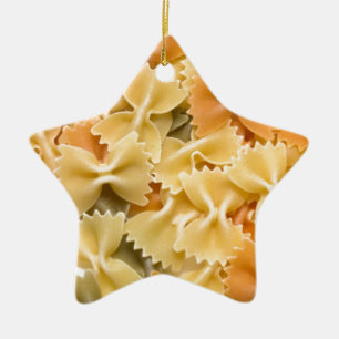 multi coloured dried pasta ceramic tree decoration