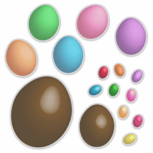 Multi-Coloured Easter Eggs and Jellybeans