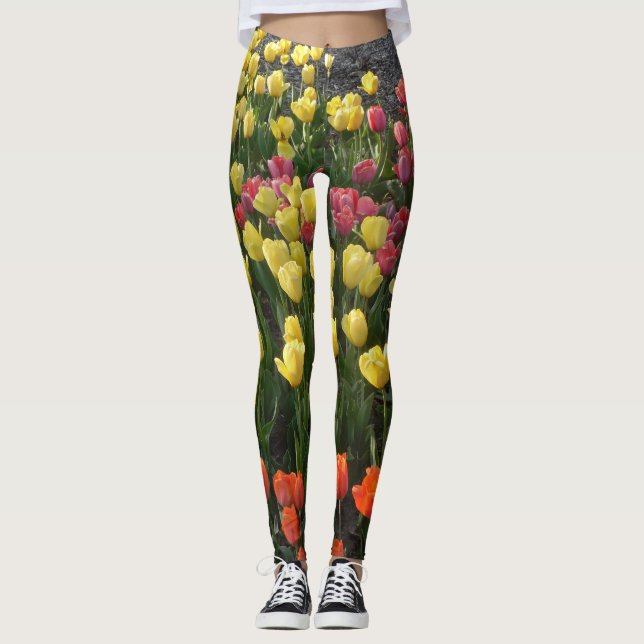 Multi-Coloured Floral Leggings (Front)