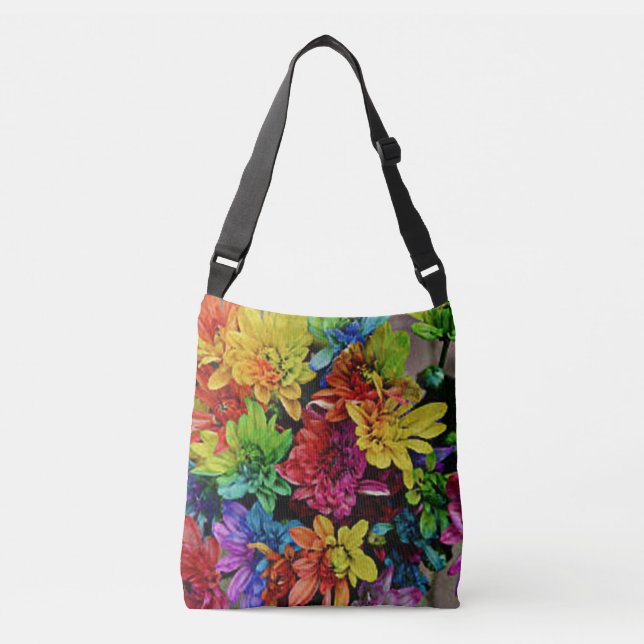 Multi-Coloured Floral Tote Bag (Front)