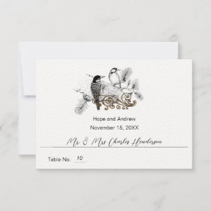 Multi Coloured Flower  Love Tree Wedding Place Car Invitation