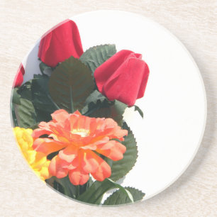 Multi-Coloured Flowers Coaster