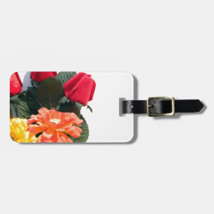 Multi-Coloured Flowers Luggage Tag
