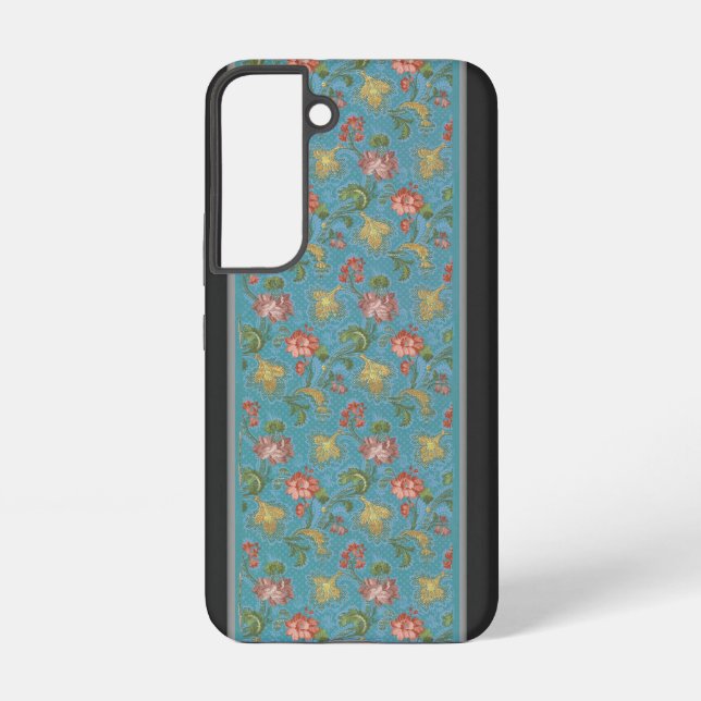 Multi-Coloured Flowers Pattern Samsung Galaxy S22 Case (Back)
