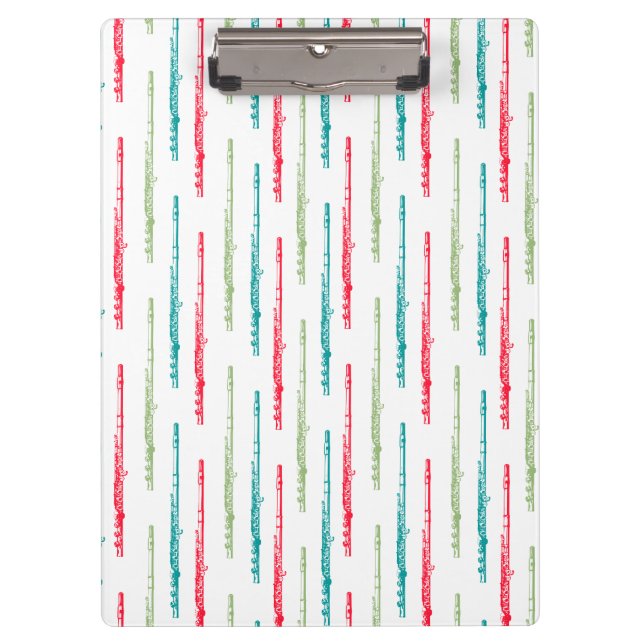 Multi Coloured Flutes Clipboard (Front)