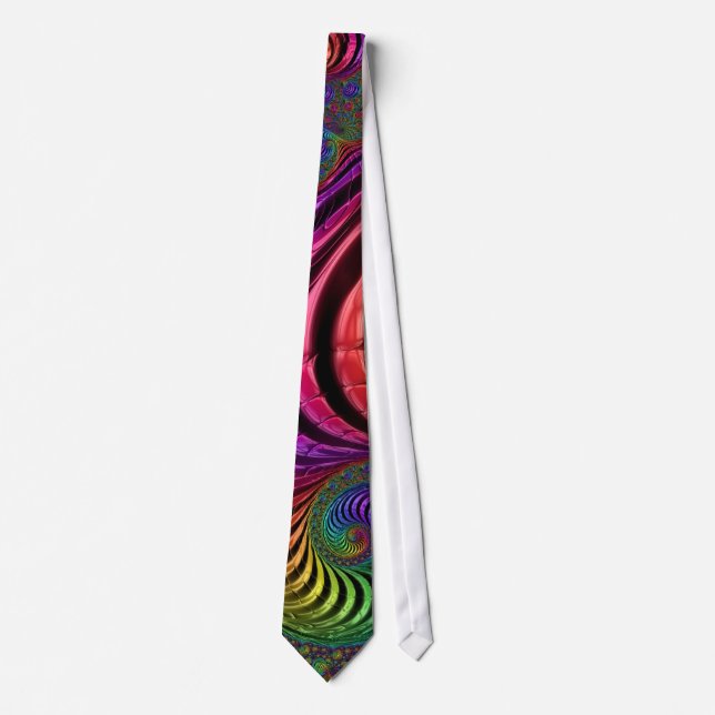 Multi coloured fractal tie (Front)