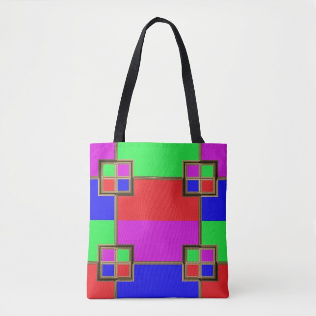 Multi Coloured Frames Design for Tote Bag (Front)