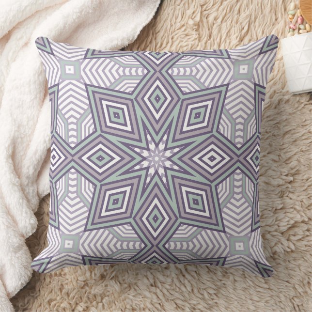 Multi-coloured geometric pattern retro cushion (Blanket)
