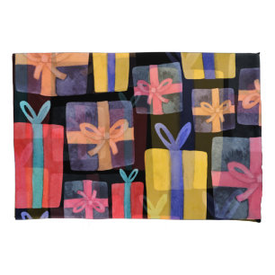 Multi-Coloured Gifts Watercolor Seamless Pillowcase