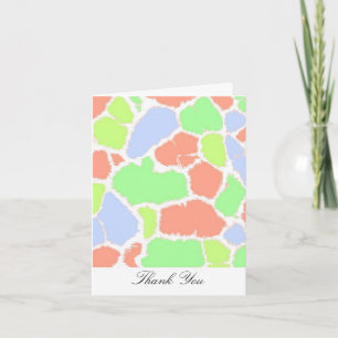 Multi-Coloured Giraffe Fur Print Thank You Card